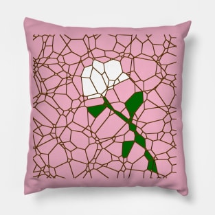 stained glass window effect flower Pillow