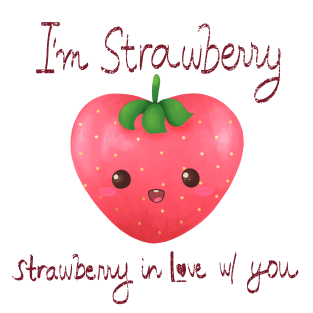 Strawberry in love with u Magnet