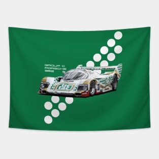 Retro Le Mans 24 Hours T-Shirt - Tic Tac 962 Group C Design Tapestry
