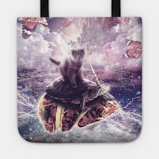 Cat Riding Unicorn Turtle on Taco Tote