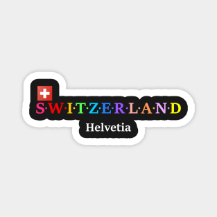 Switzerland, Helvetia. (Flag Version) Magnet