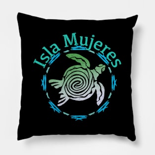 Isla Mujeres Tribal Turtle Pillow