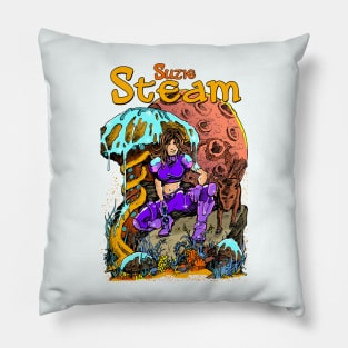 Suzie Steam on the Mushroom Planet Pillow