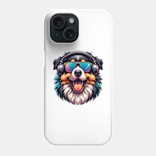 Maremma Sheepdog as Smiling DJ with Headphones Phone Case