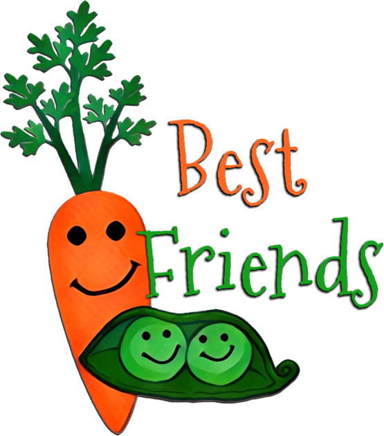 Best Friends Peas and Carrots Kids T-Shirt by AlondraHanley