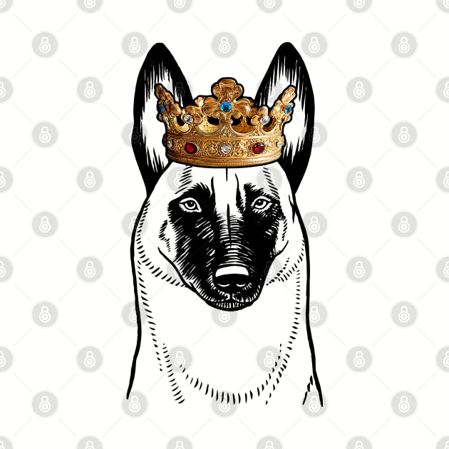 Belgian Malinois Dog King Queen Wearing Crown by millersye