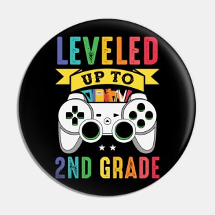 Cool Gaming Leveled Up to 2nd Grade Student Pin