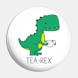 Tea-Rex Dinosaur Pin