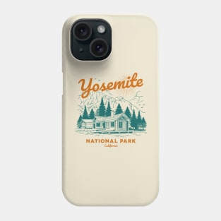 Yosemite National Park Retro Vintage Camping Phone Case