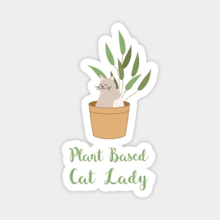 Funny Vegan Plant Based Kitty for every Cat Lady Magnet