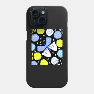 Butterfly and flowers II Phone Case