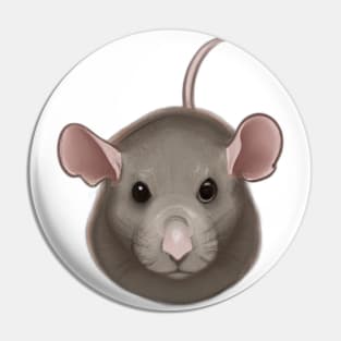 Cute Rat Drawing Pin