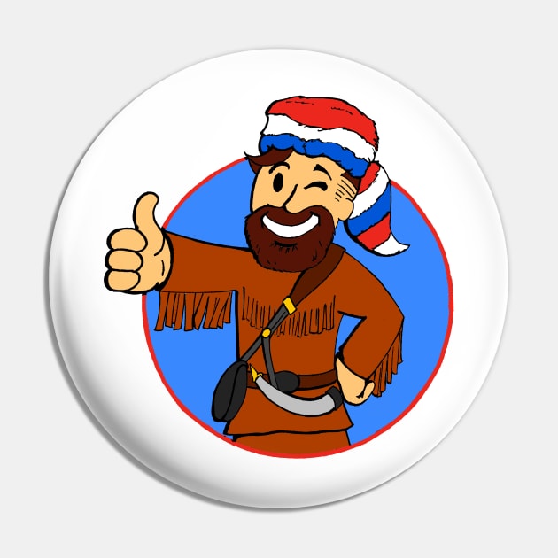 Happy 4th Mountaineer Pin by Ferrell