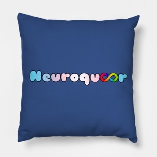Neuroqueer trans flag infinity neurodivergent autistic transgender pride Pillow
