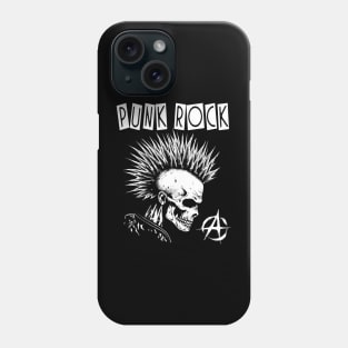 Punk Skull With Mohawk - Punk Rock Phone Case