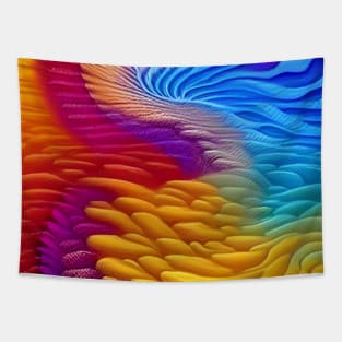 Feathered Flow Abstract Design Tapestry