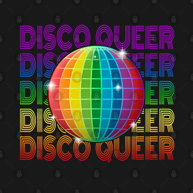 Funny LGBTQ Joke Disco Queen 80's Music Lover Disco Queer by BonnaVida