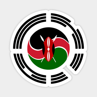 Kenyan Korean Multinational Patriot Flag Series Magnet