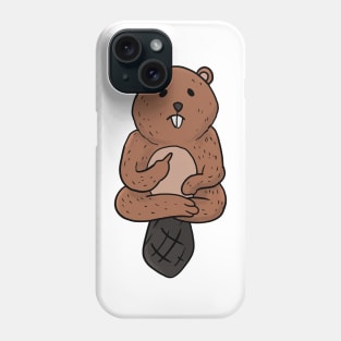 Grumpy Beaver Holding Middle finger funny gift Phone Case