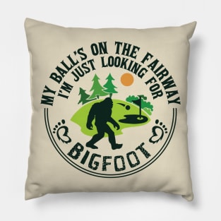 Golf and Bigfoot Pillow