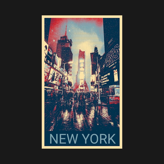 New York in Shepard Fairey style by Montanescu