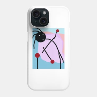 Kid Stick Figure Balancing Flowers Phone Case