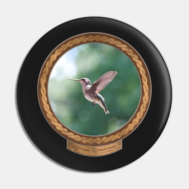 Paused Hummingbird #1 Pin by Swabcraft