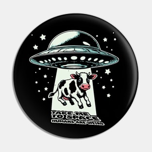 Alien Invasion For Cow Pin