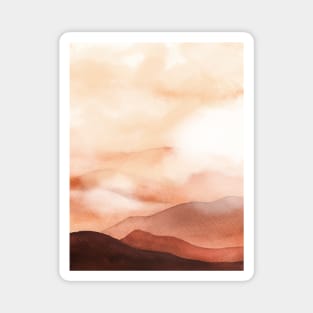 Watercolor Mountains 3 Magnet