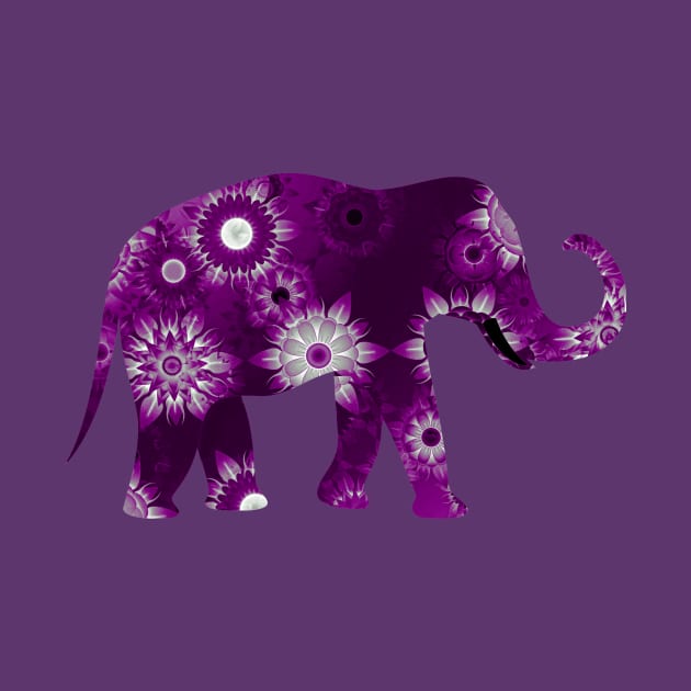 Ace Pride Elephant with Flowers by VernenInk