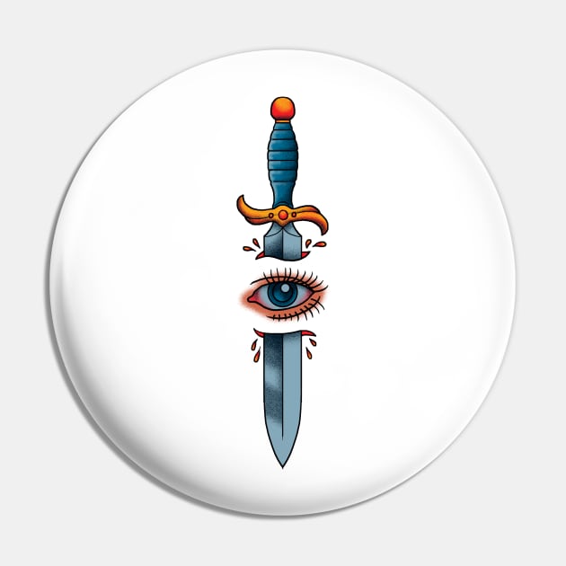 Eye Knife Tattoo Pin by akawork280