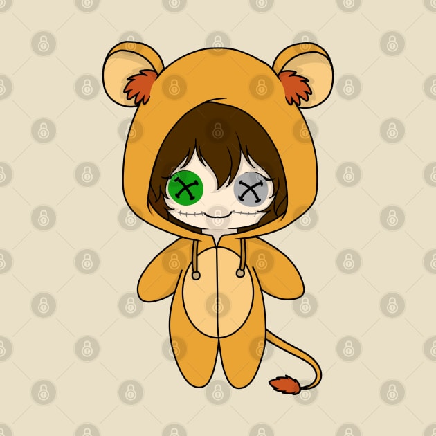 creepypasta clockwork lion costume doll by LillyTheChibi