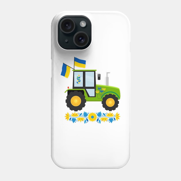 Cute Ukrainian Farm Tractor Phone Case by She Gets Creative