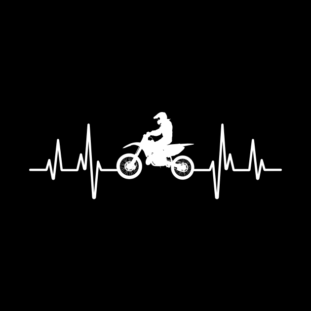 Heartbeat and motorcycle design for bikers and motorbike enthusiasts by BlueLightDesign