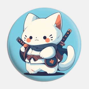 Samurai cat Pin