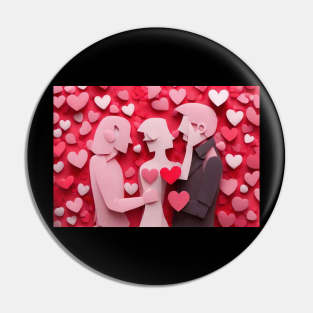 Valentine's Day Art Pin