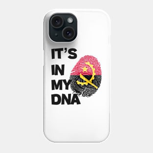 Flag of Angola in fingerprint Phone Case