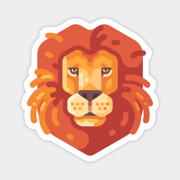 Lion Head Magnet by IvanDubovik