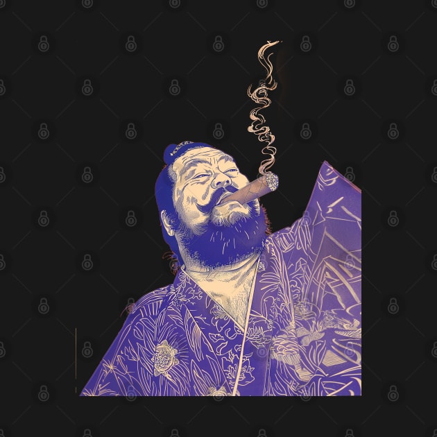 Puff Sumo 2: Smoking a Fat Robusto Cigar on a dark (Knocked Out) background by Puff Sumo