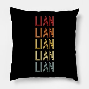 Lian Name Vintage Retro Pattern Pillow