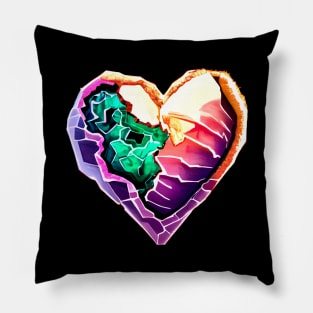 Geode Heart - Rockhound - Gelologist Pillow