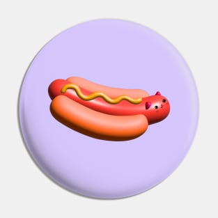 Kitty Hot Dog Pin