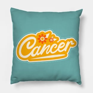 Retro Cancer Horoscope Sign // Vintage Cancer Zodiac Sign Pillow
