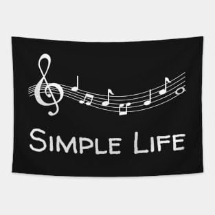 Simple Life - Music Notes Tapestry