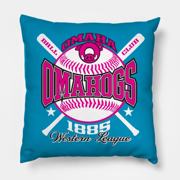 Omaha Omahogs Pillow by MindsparkCreative