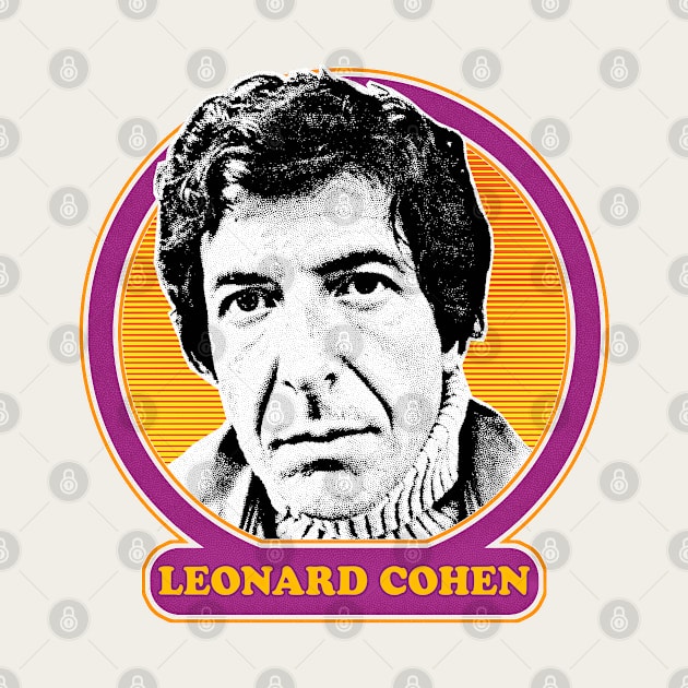 Leonard Cohen // Retro 1970s Style Fan Design by DankFutura