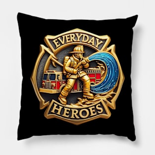 The Heroic Fireman Pillow