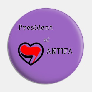 President of ANTIFA Pin