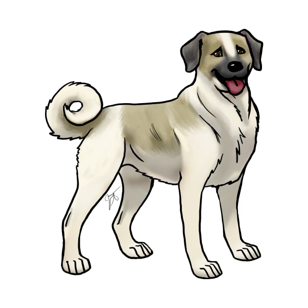 Dog - Anatolian Shepherd - Fawn and White by Jen's Dogs Custom Gifts and Designs