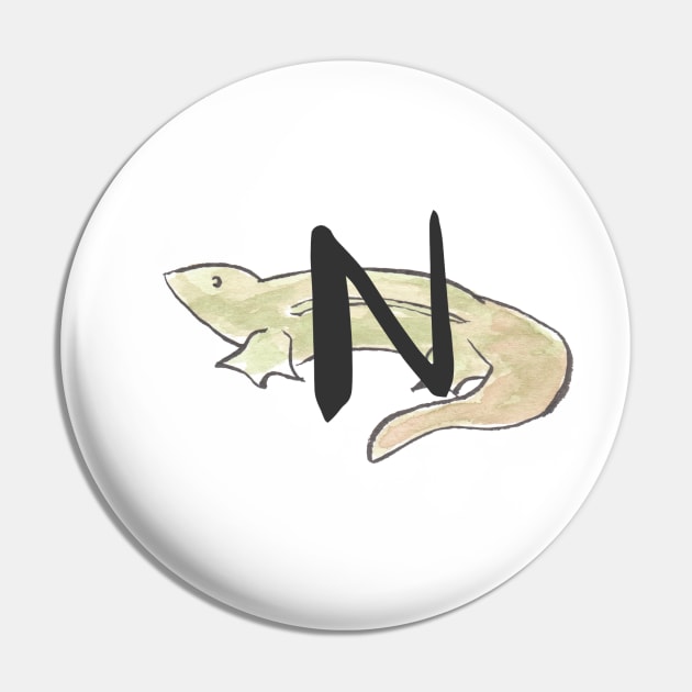 N is for Newt Pin by littlebigbit